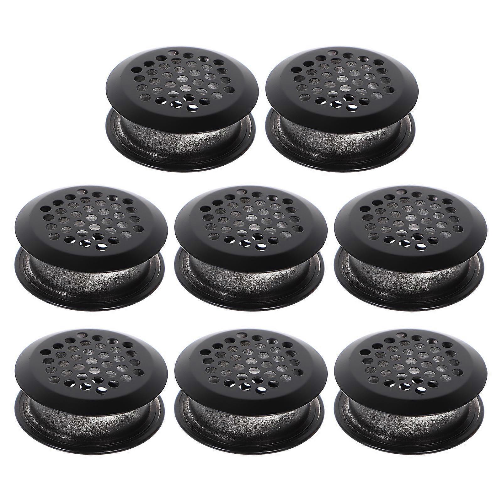 8pcs Round Air Vent Grilles for Wardrobe Cabinets – Durable, Double Sided Design for Easy Installation, Improved Air Circulation and Dust Prevention