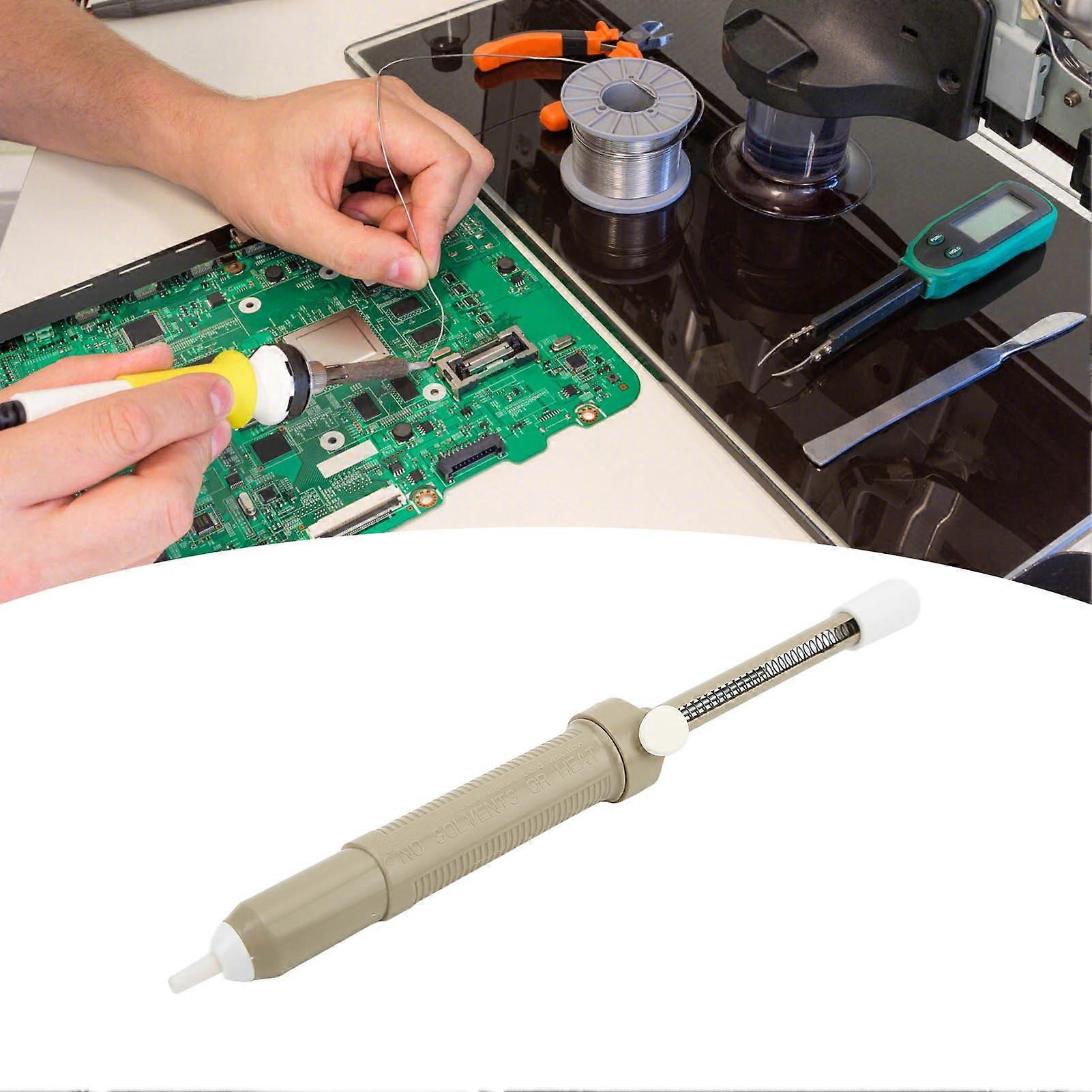 BST‑108 Tin Suction Device Manual Suction Stick Electronic Soldering Tool Gray Suction Pen Removal Tin Point