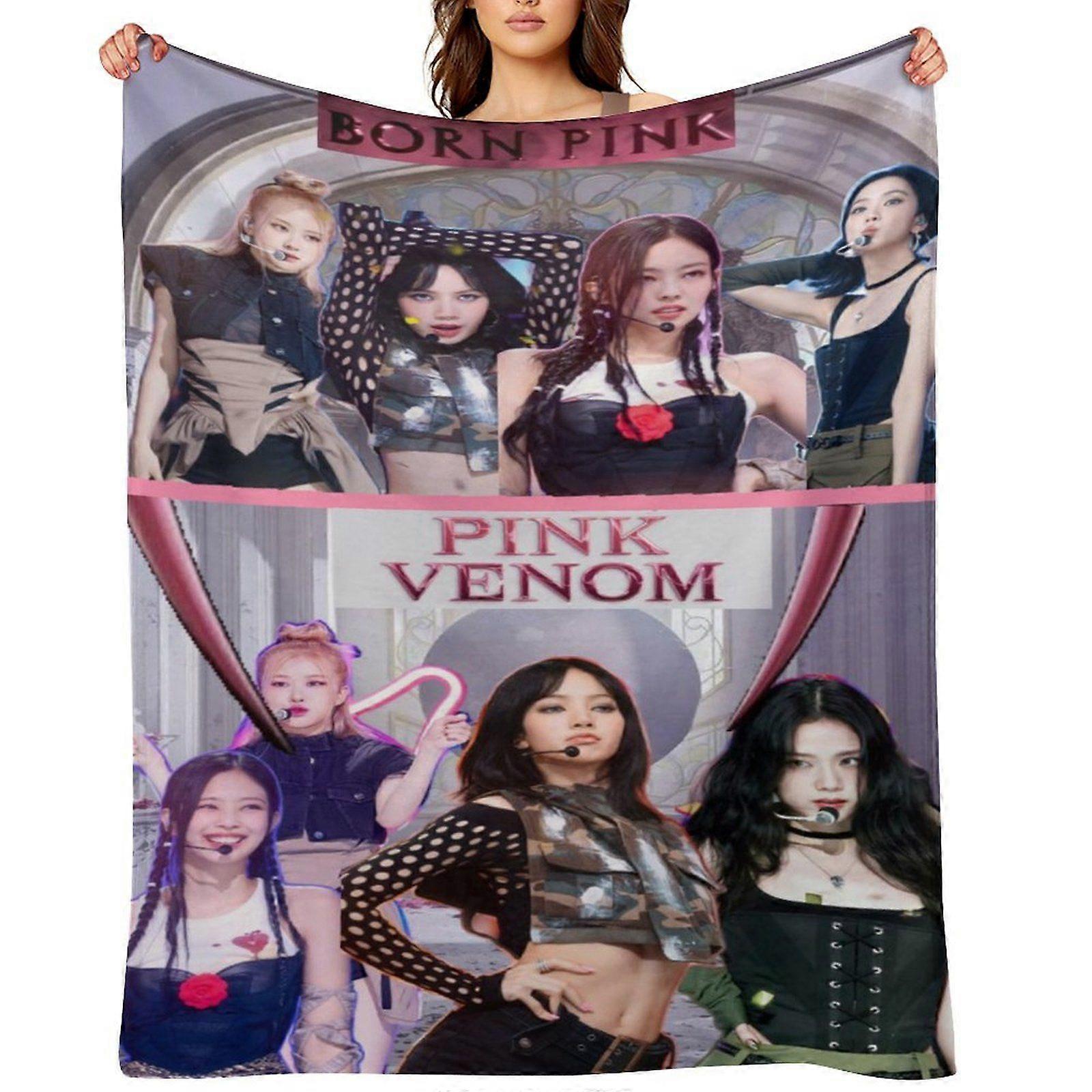 BLACKPINK رمي بطانية هدية ، بطانية من الفانيلا ، مناسبة للرجال والنساء ، مناسبة لجميع الفصول ، بطانية دافئة ، ديكور منزلي (329) 125x100 سم