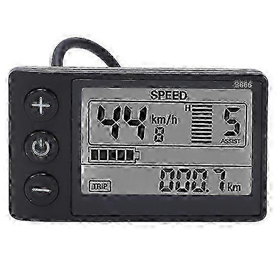 Electric Bicycle S866 LCD Display Meter 24V 36V 48V Control Panel with Waterproof Plug SZRH A-X SZRH A-F