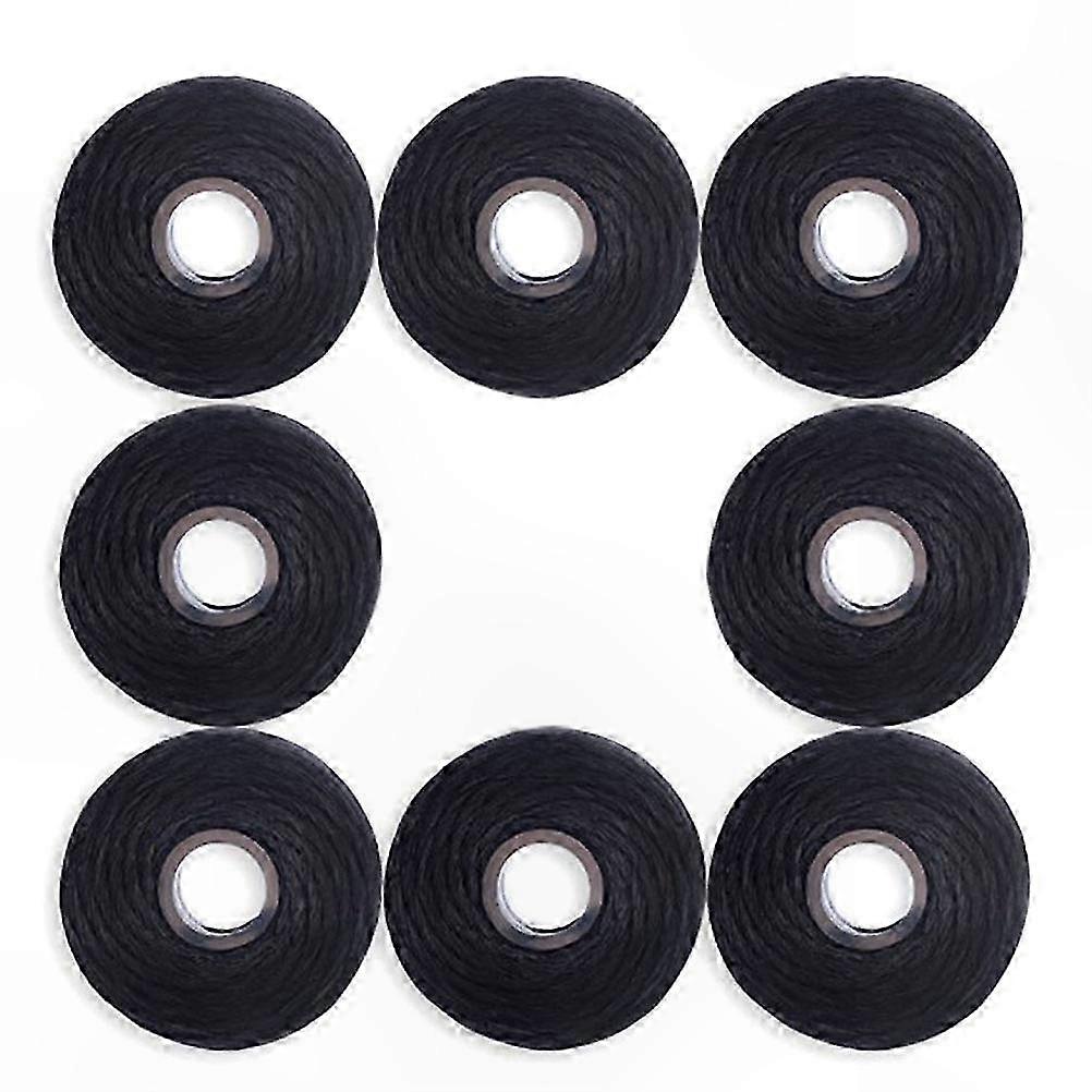 8-Pack Mint-Flavored Bamboo Charcoal Dental Floss with Built-In Spool and Replacement Core, Black Wire Toothpick Design