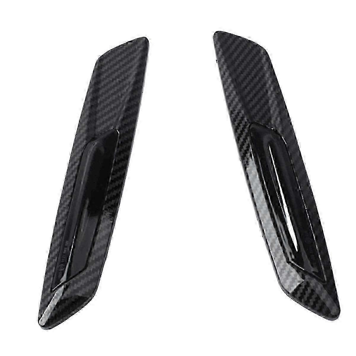Flowing Streamer Turn Signal Side Lights for BMW 5 Series F10 2011-2013 Carbon Fiber Pattern Yellow