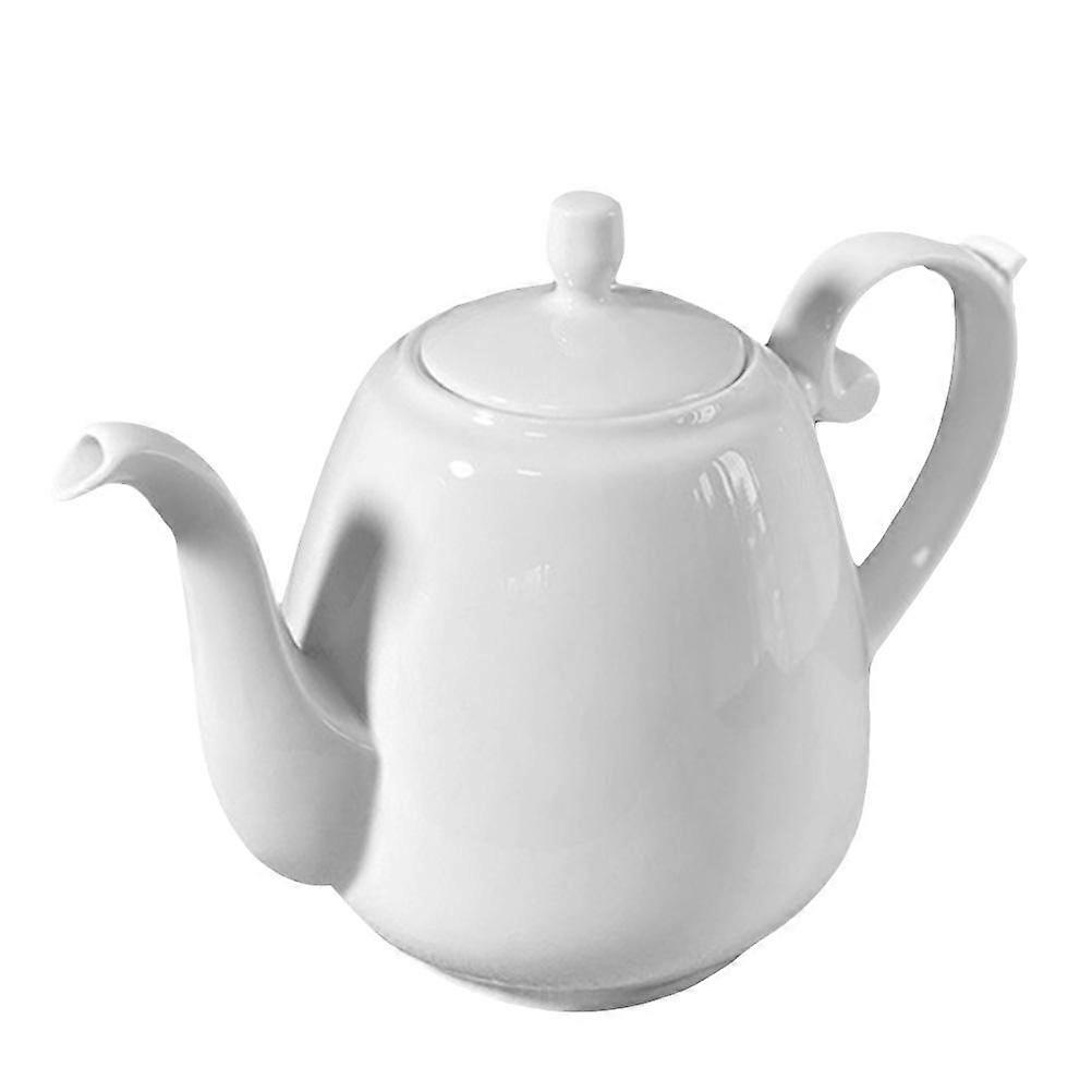 Tea Pot Ceramic Material Smooth Surface Restaurant Use Delicate Tea Brewing 1Set