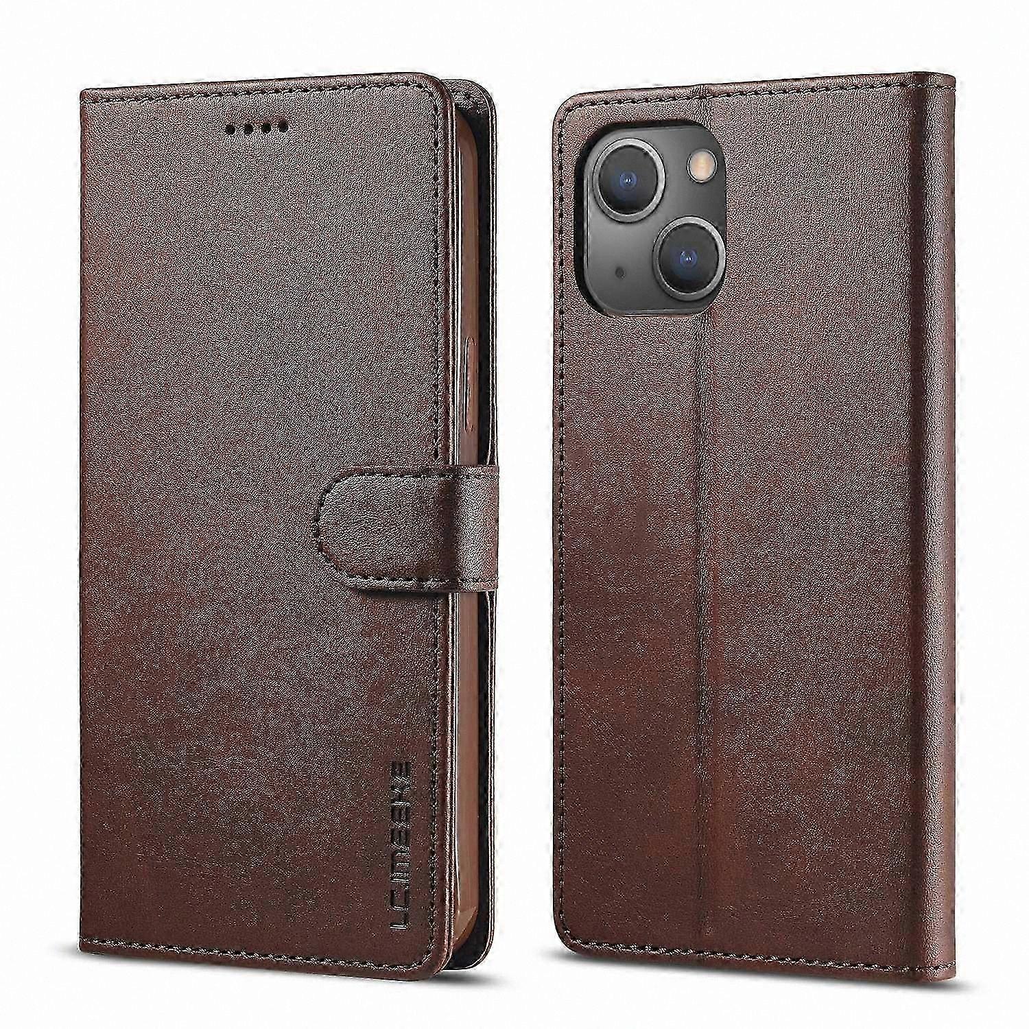 PU Leather Folio Case for 6.1" Smartphone with Card Slots and Stand Function-Compatible with  13
