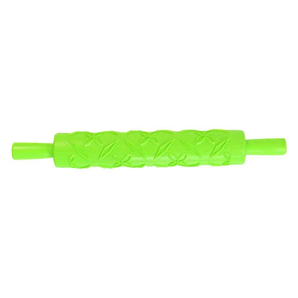 Rolling Pin Non-Stick Roller Mold Embossed Plastic Cake Decoration Rolling Pin