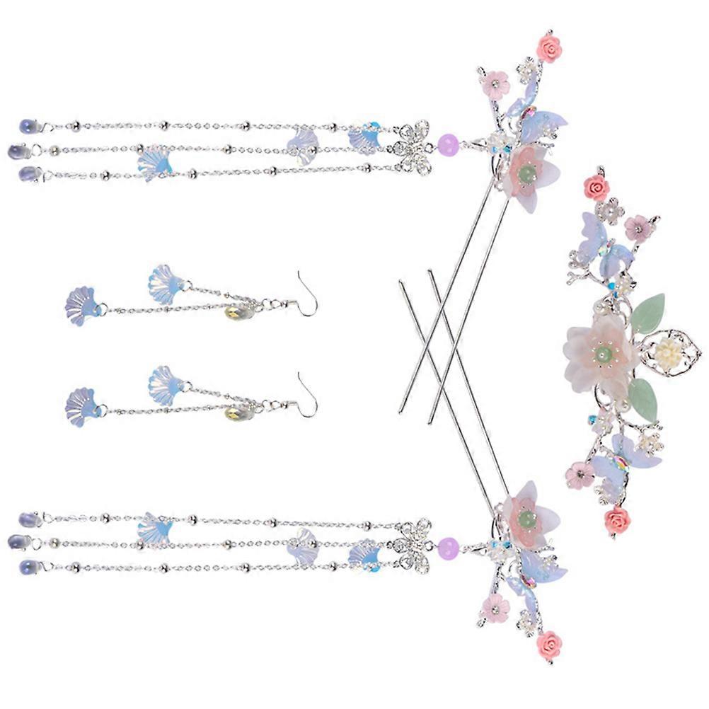 Chinese Traditional Hair Stick Hanfu Hair Pin Set for Decoration 3Sets