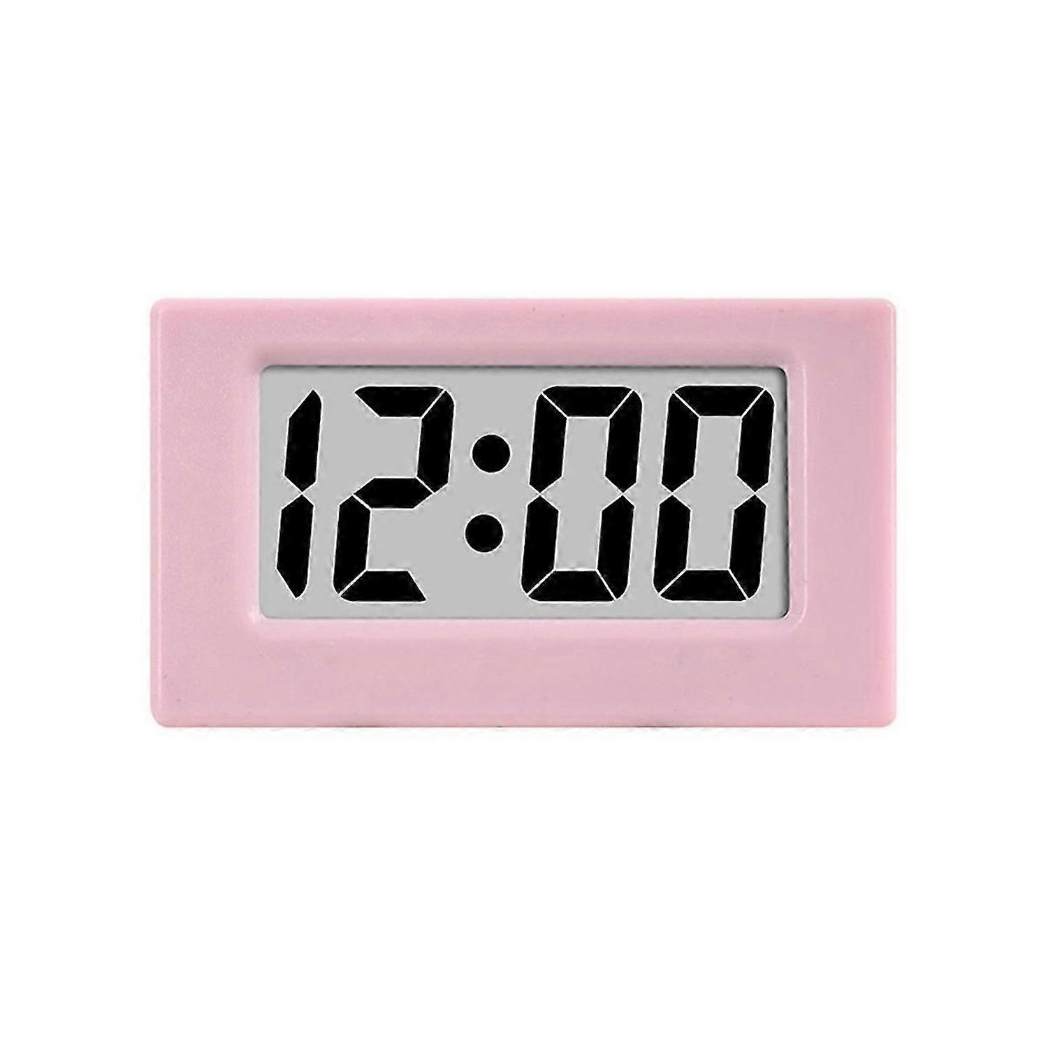 Mini Clock LED Screen Lectronic Digital Alarm Desktop Clock Pink