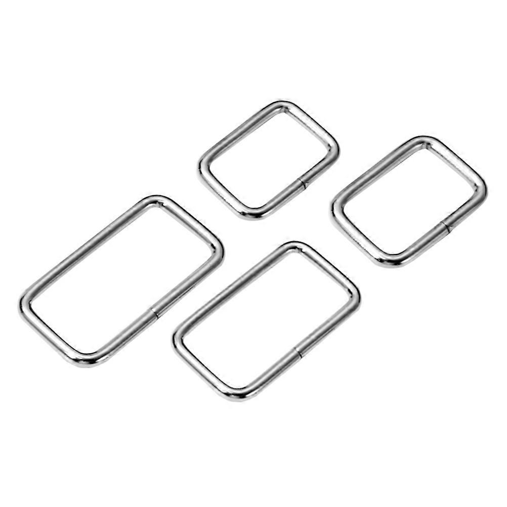 Strap Buckle Metal Strap Keeper for Clothes with Strong Function 20Pcs Silver