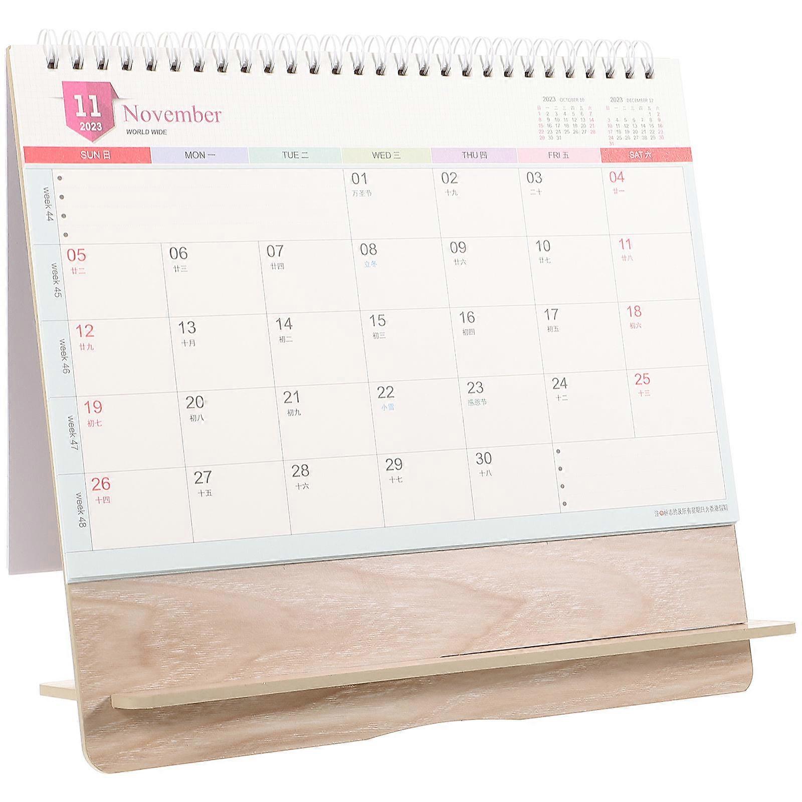 Dragon Year Desk Calendar Decorative Paper Desk Calendar for Home Use 2024