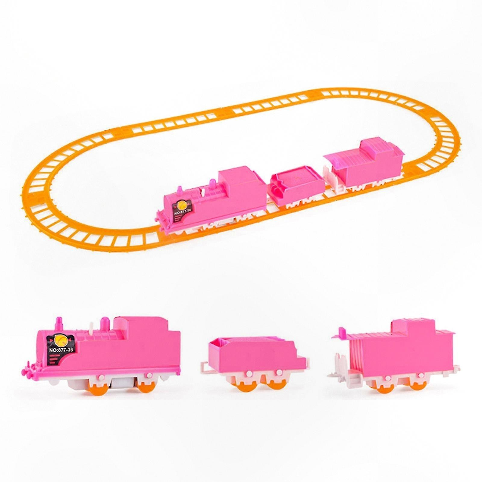 Creative Children's Railway Kit with Electric Train and Car Playset for DIY Building Fun