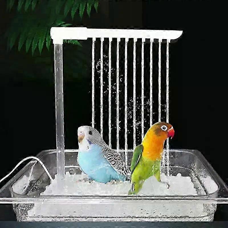 Bird Shower Box Automatic Parrot Bath Fountain Multipurpose Bird Bathtub With Multiple Faucets For Small Medium Parakeet