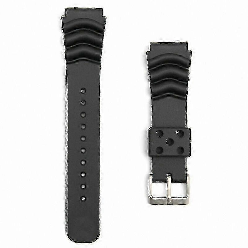 SEIKO Diver's Black Rubber Watch Band Replacement