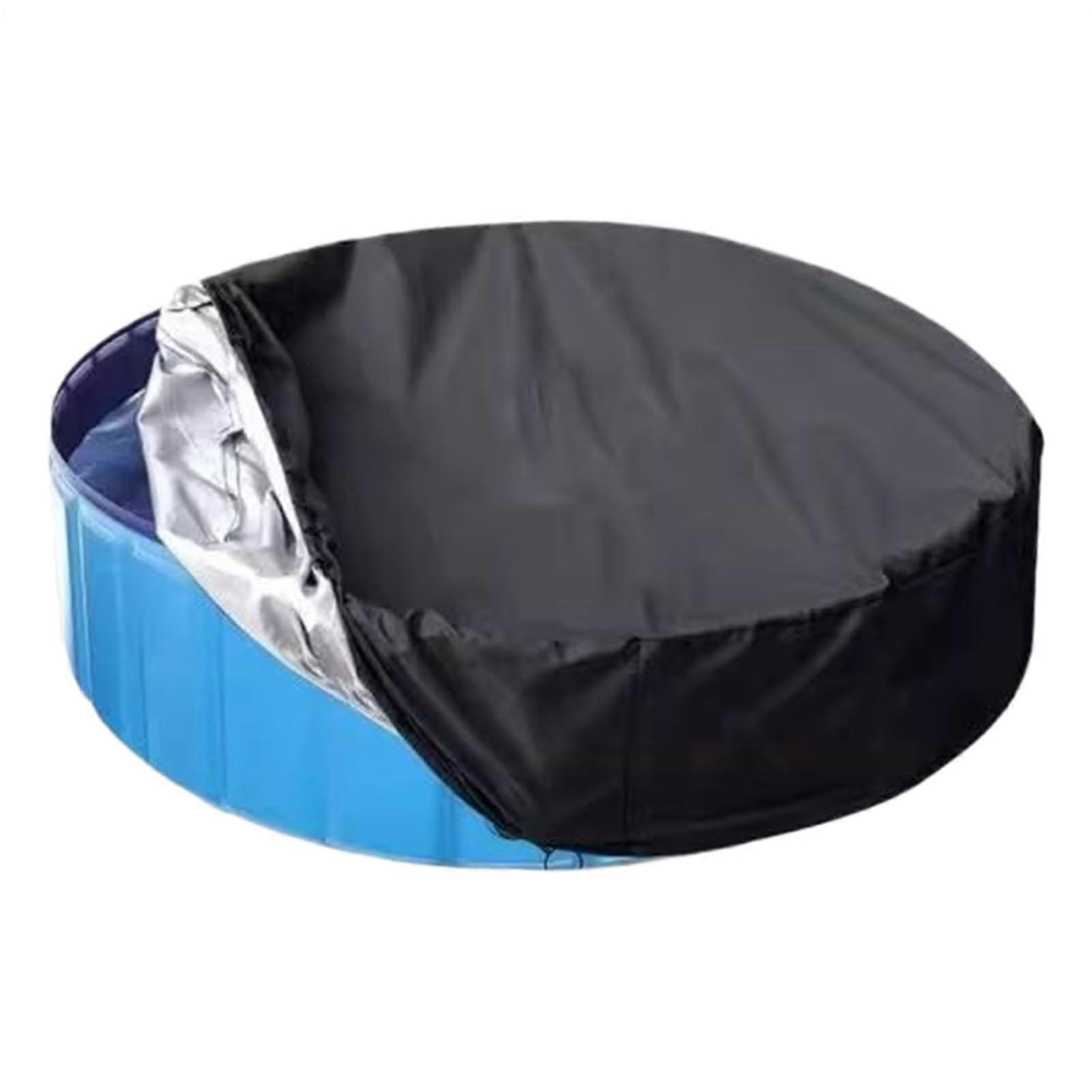 Summer Pool Cover Oxford Fabric Waterproof Dust Cover With Drawstring 122x30cm Hot Tub Protector