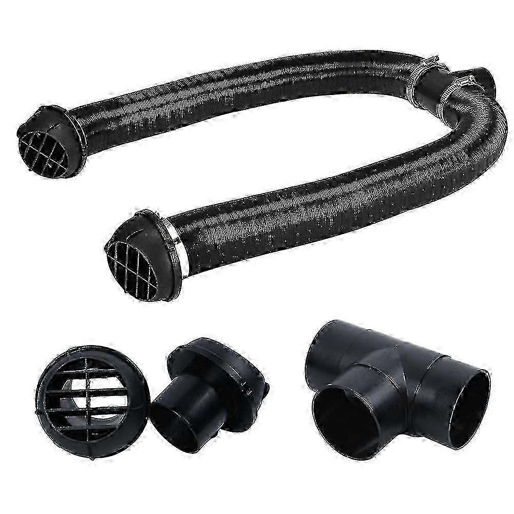60mm Duct Heater Pipe T Connector for Warm Air Systems with Hose Clips