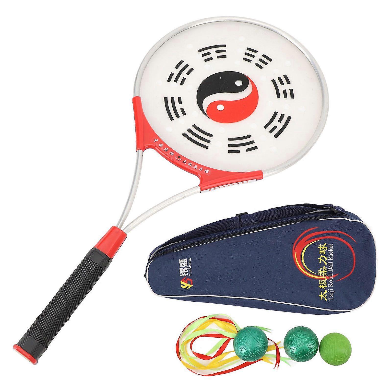 Tai Chi Racket Soft Lightweight Aluminium Alloy Tai Chi Ball Racket Set for Elderly Exercise Fitness
