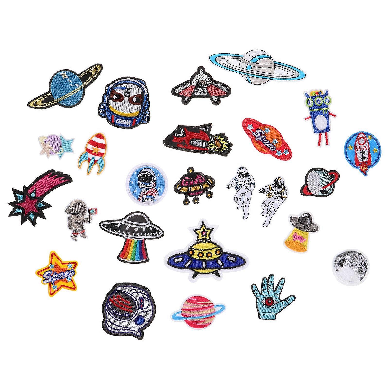 Cloth Patch Alien Astronaut for Decorative Use 23Pcs DIY Embroidery Collection