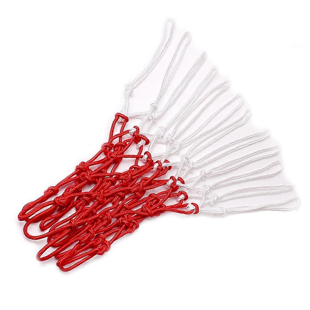Nylon Basketball Net Professional for Basketball Use 12 Loops Red
