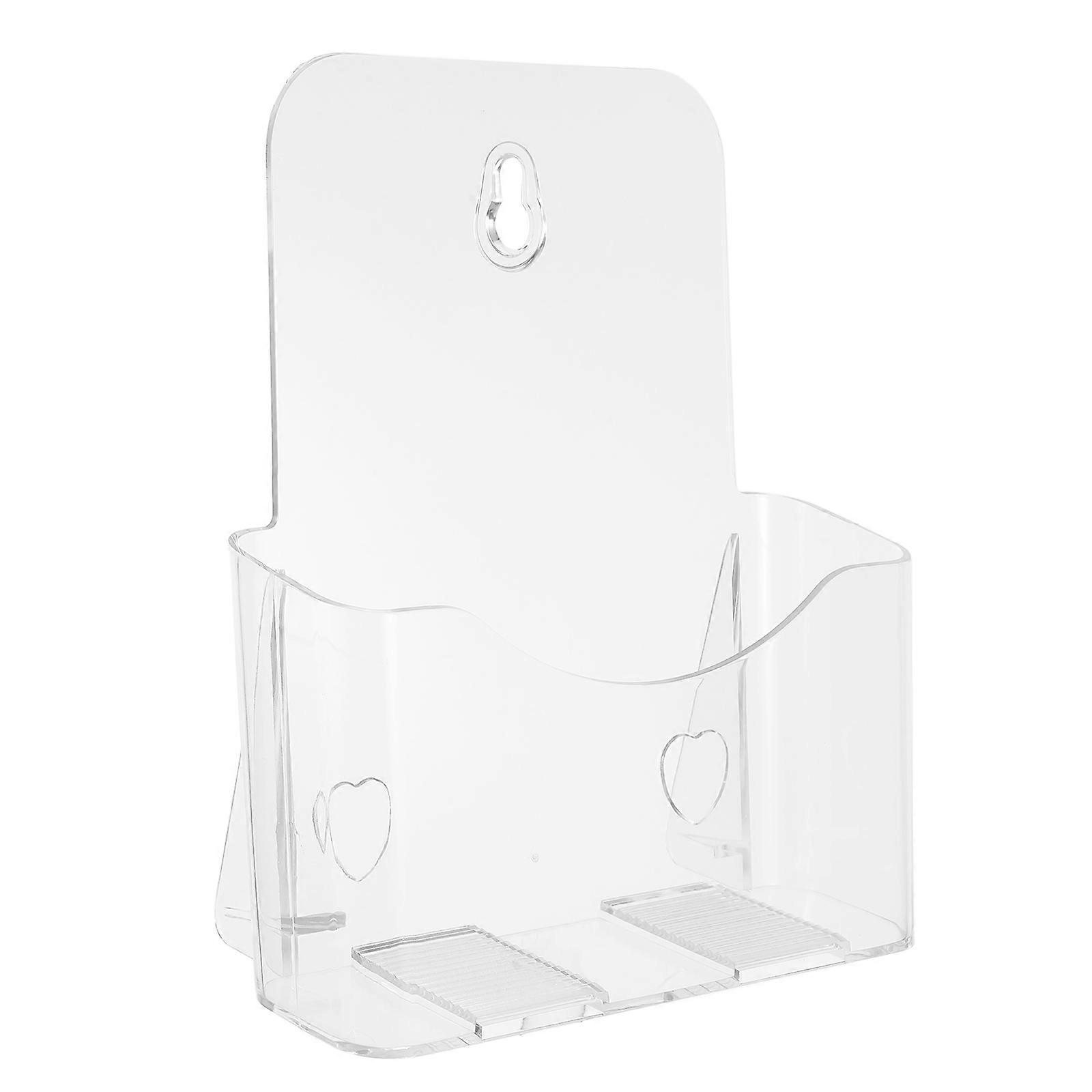 Clear Acrylic Magazine Organizer for Wall Mounted Document Holder 2Pcs
