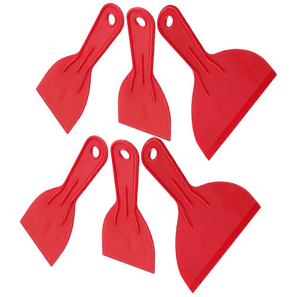 2Sets of Red Plastic Oil Paint Tool for Kitchen Cleaning