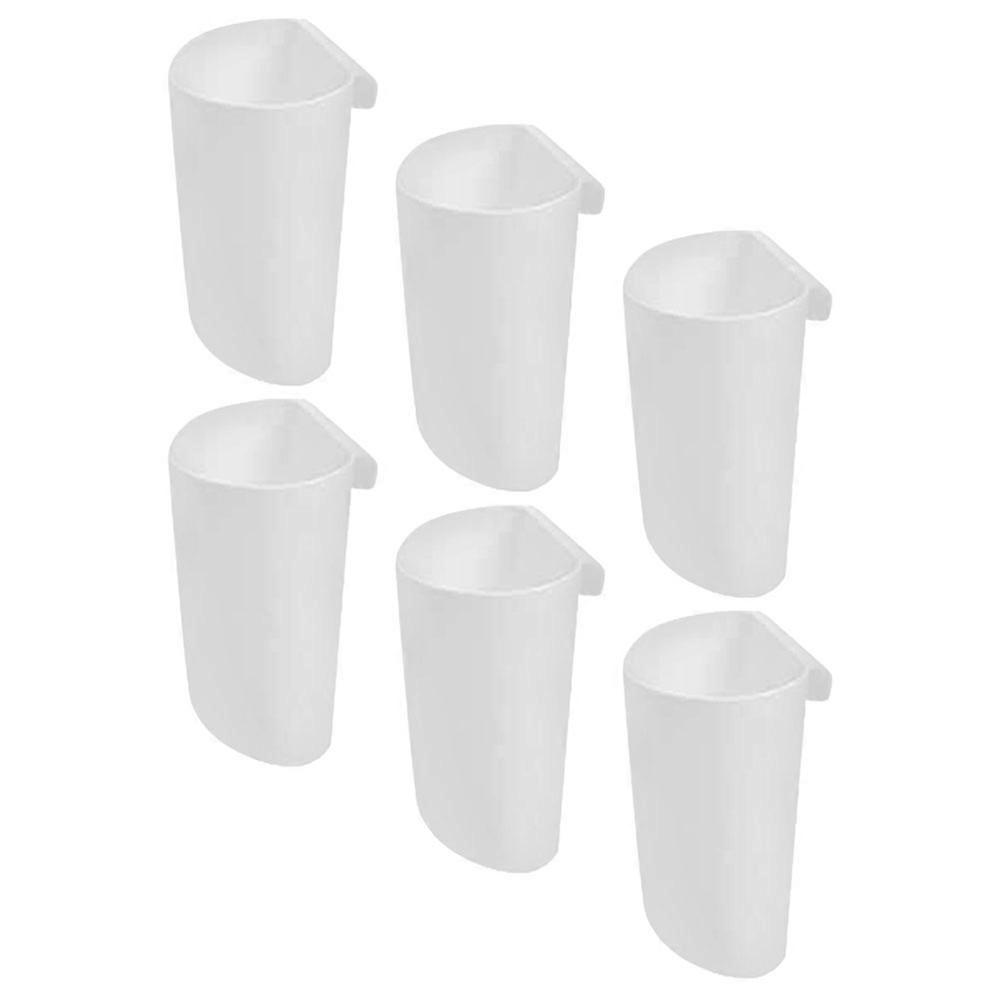 White Plastic Hanging Bucket for Salon Cart Storage Use 24Pcs