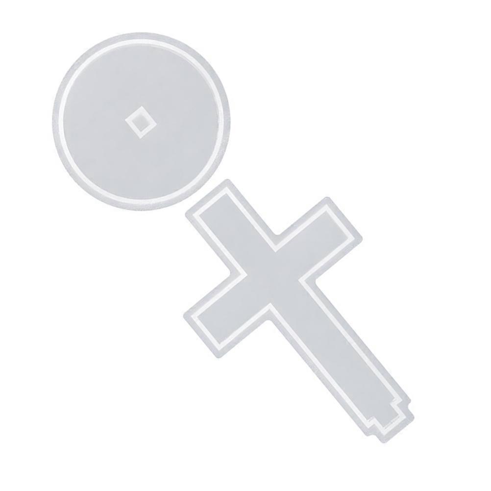 3Pcs Silicone Mold for Resin Casting Cross with Base DIY Project