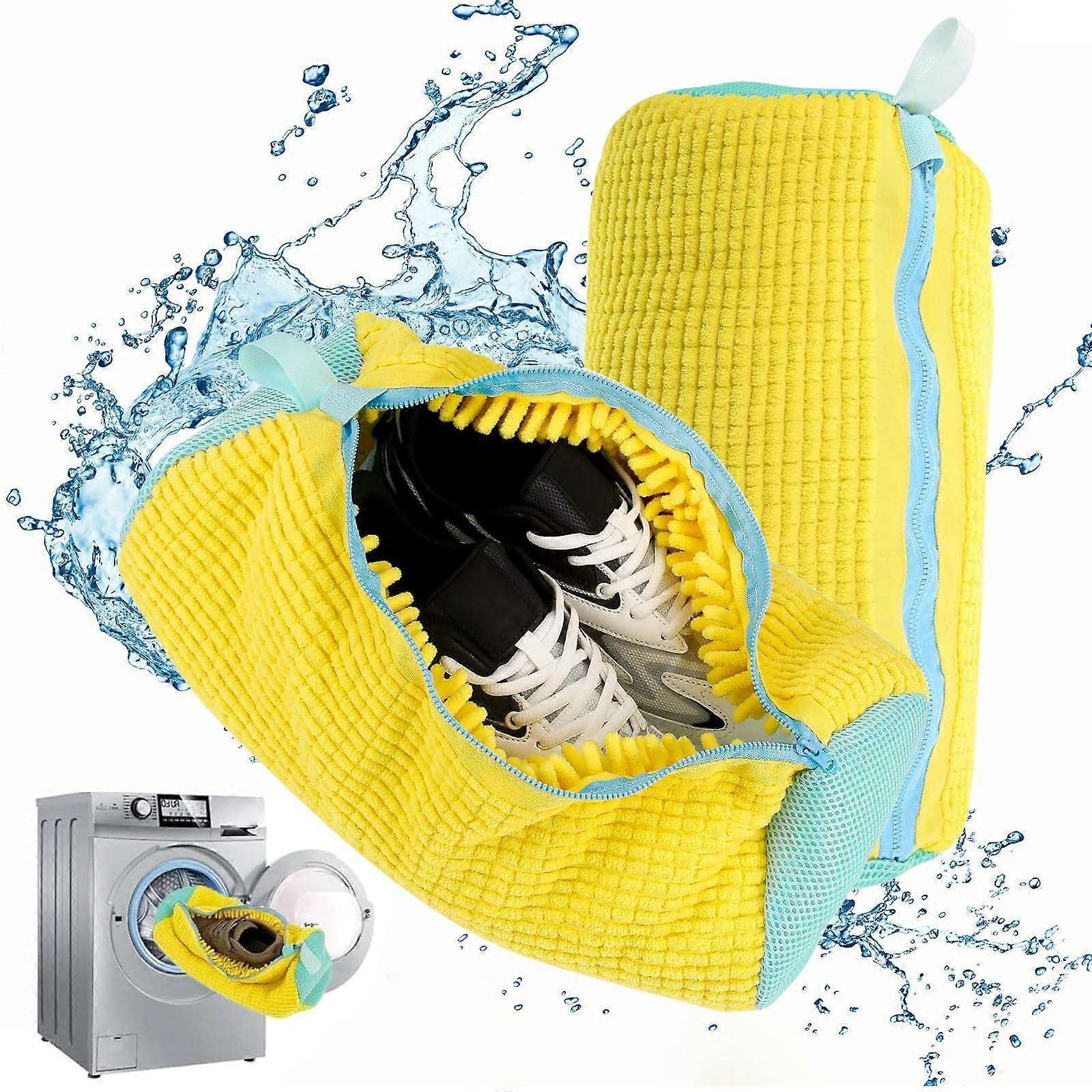 Shoe Washing Machine Bag 2 Pack Zippered Reusable Laundry Bag For Trainers And Sneakers All Shoe Types And Sizes