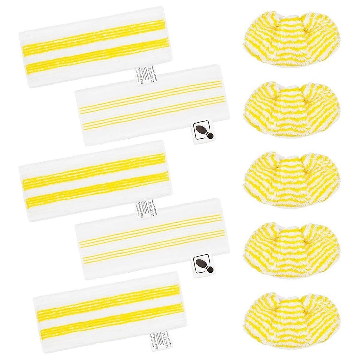 10PCS Microfibre Floor Cloth & Hand Nozzle Pads for Easyfix SC1 SC2 SC3 SC4 SC5 Steam Cleaner Microf