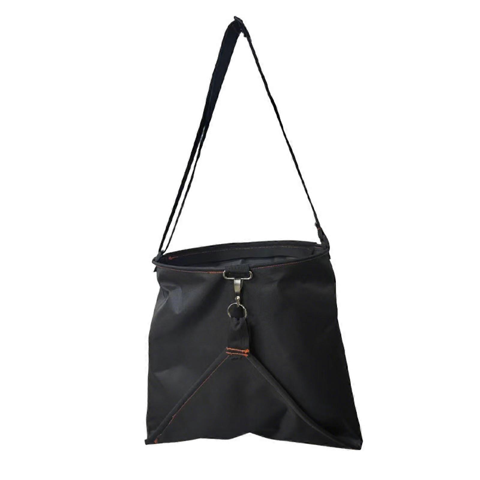 Large Fruit Picking Bag with Quick Release Buckle, Black Garden Apron Storage Pouch for Vegetable Harvesting