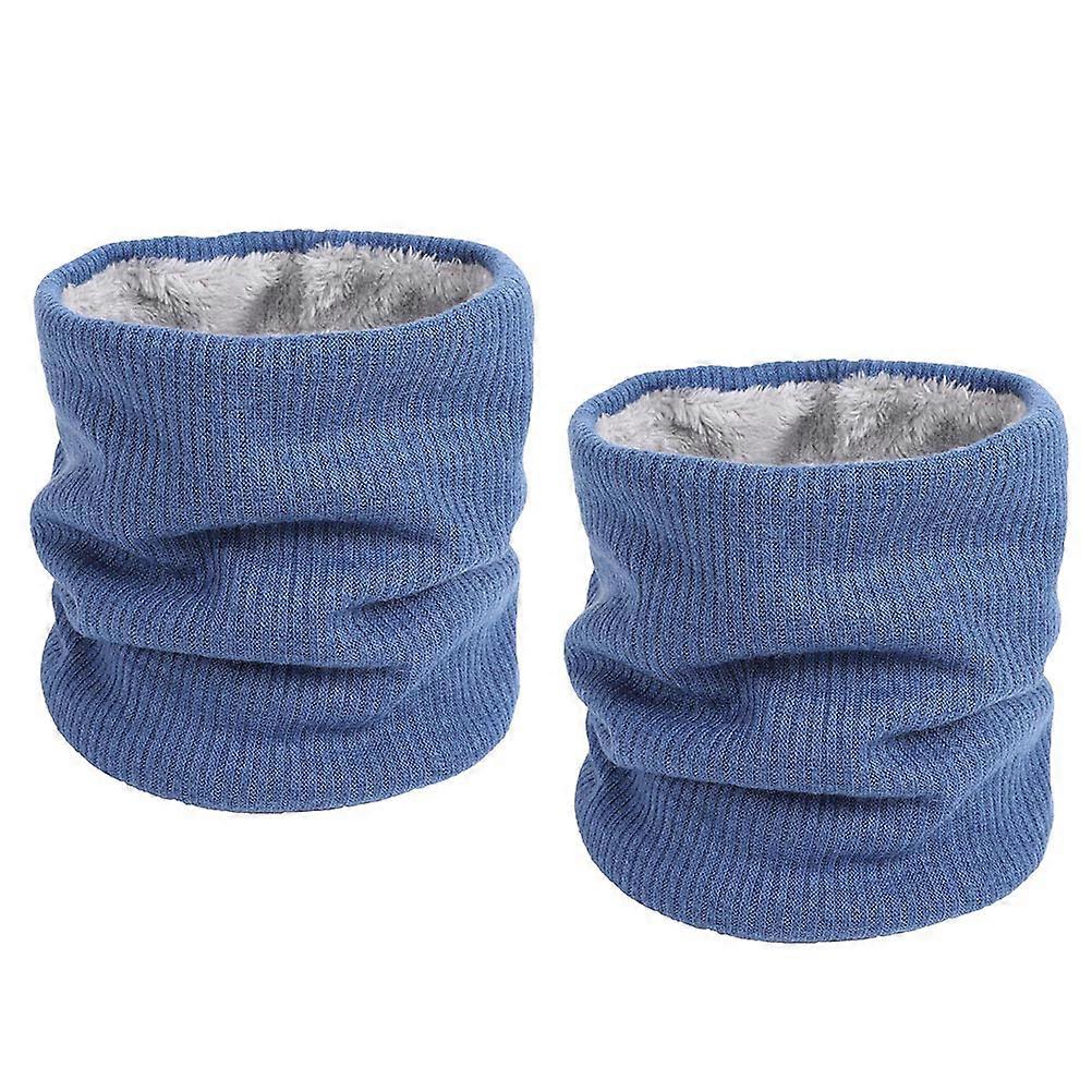 Knitting Scarf Double Layers Neck Warmer 2Pcs for Cold Weather