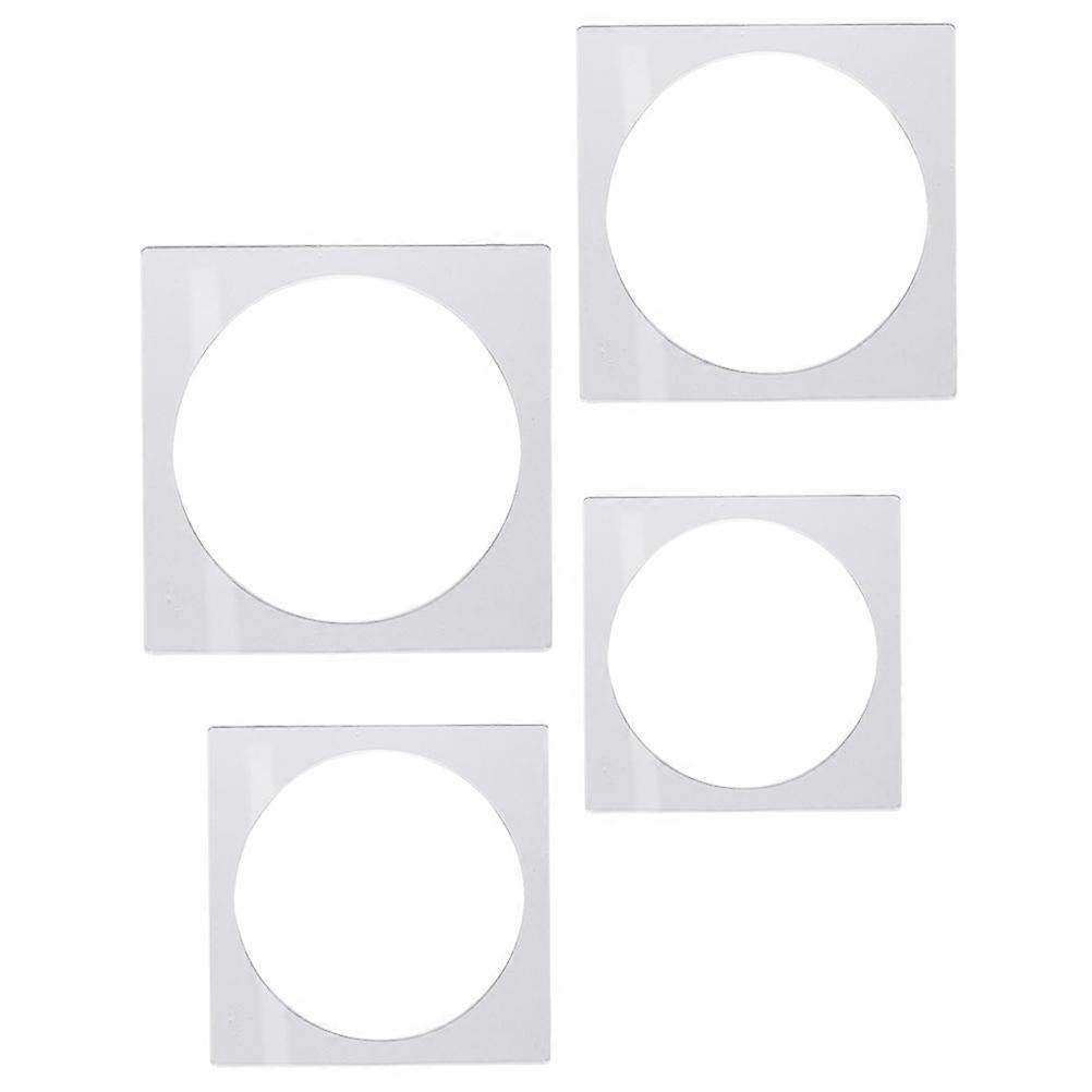 DIY Cake Baking Round Mold Tool 16 Pcs Set For Home Kitchen Baking With White Acrylic Material For Layering And Dessert Preparation