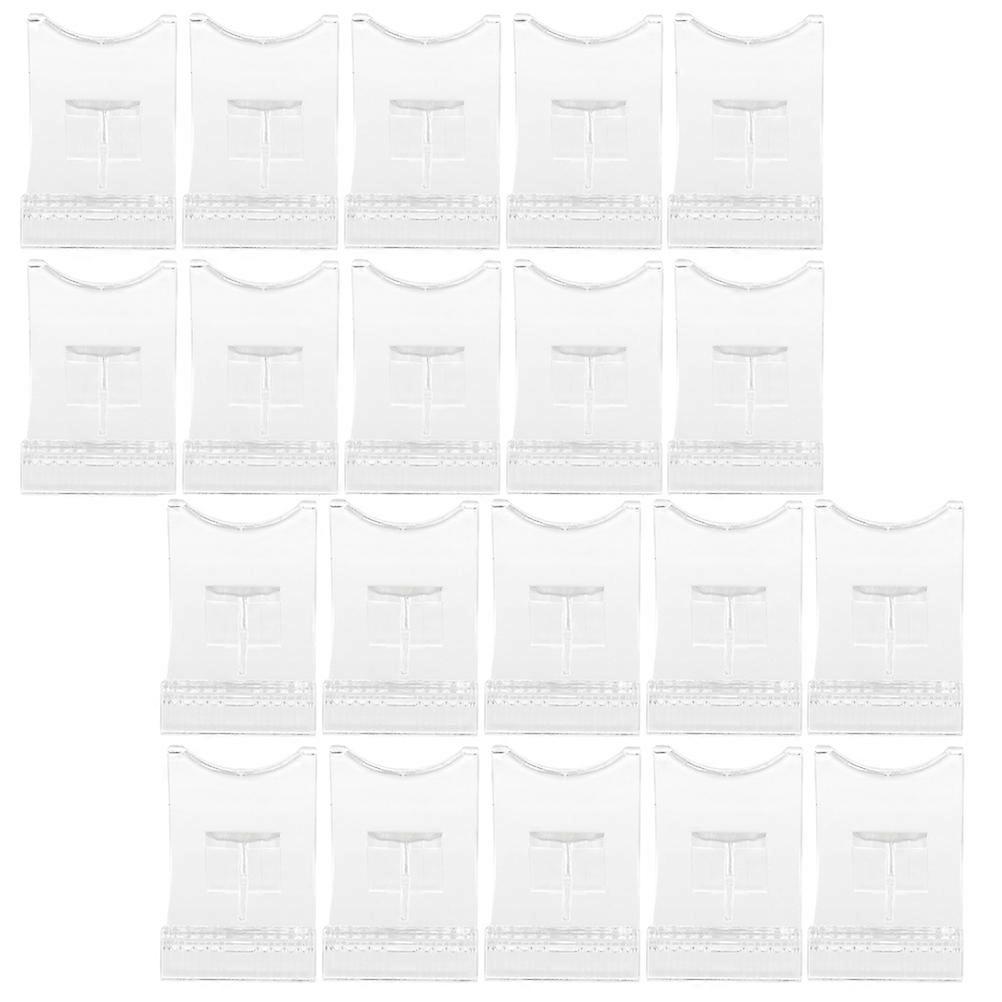40 Pieces Transparent Phone Brackets Acrylic Display Rack for Storage Use