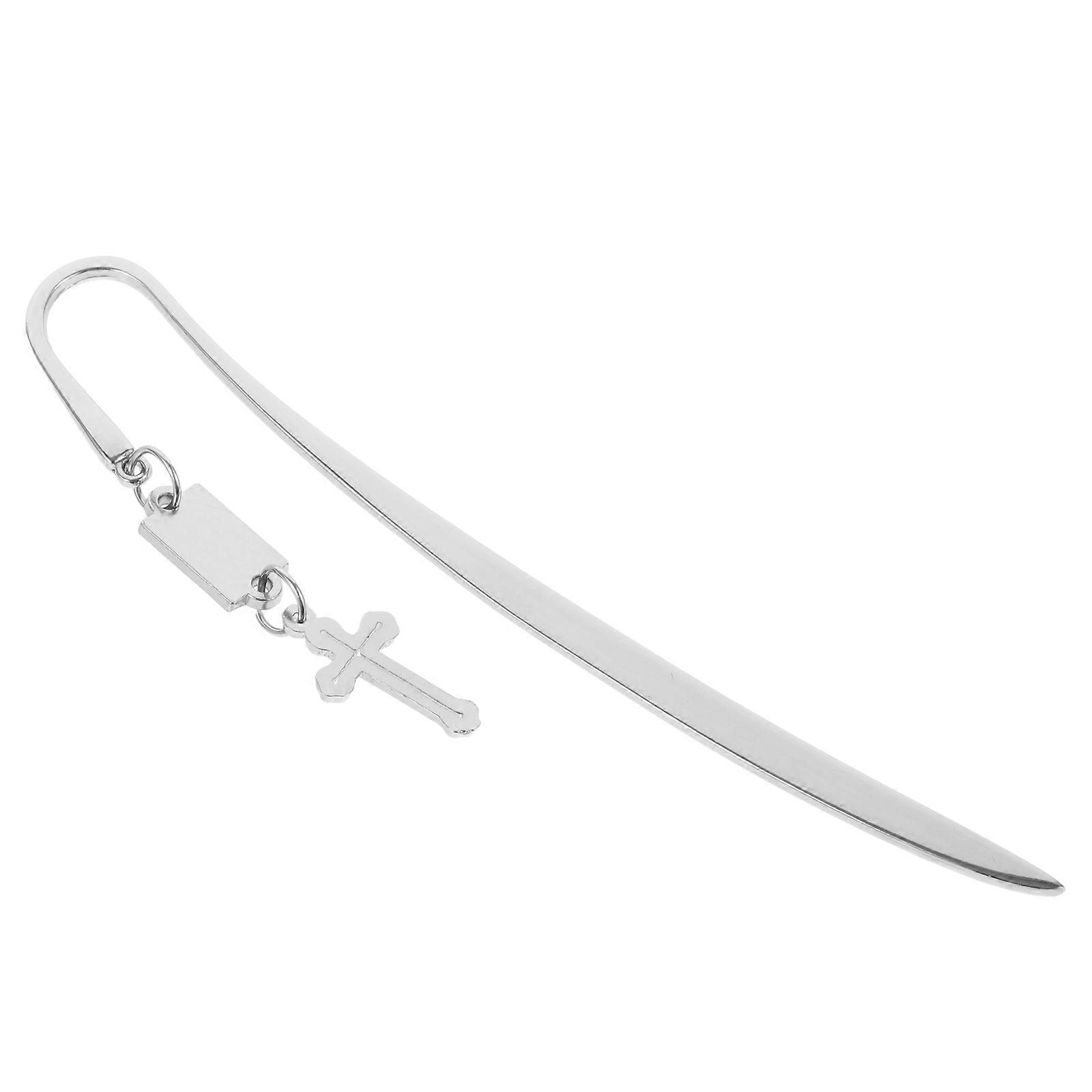Bookmarks Guided Reading Bookmark 2Pcs Metal Cross Pendant Bookmarks