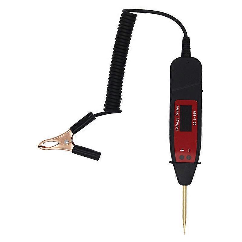 Automotive Circuit Tester Pen, Car Test Lamp, Vehicle Voltage Tester, Determine Battery Positive and Negative, Auto Electrical Tester, Alligator Clip