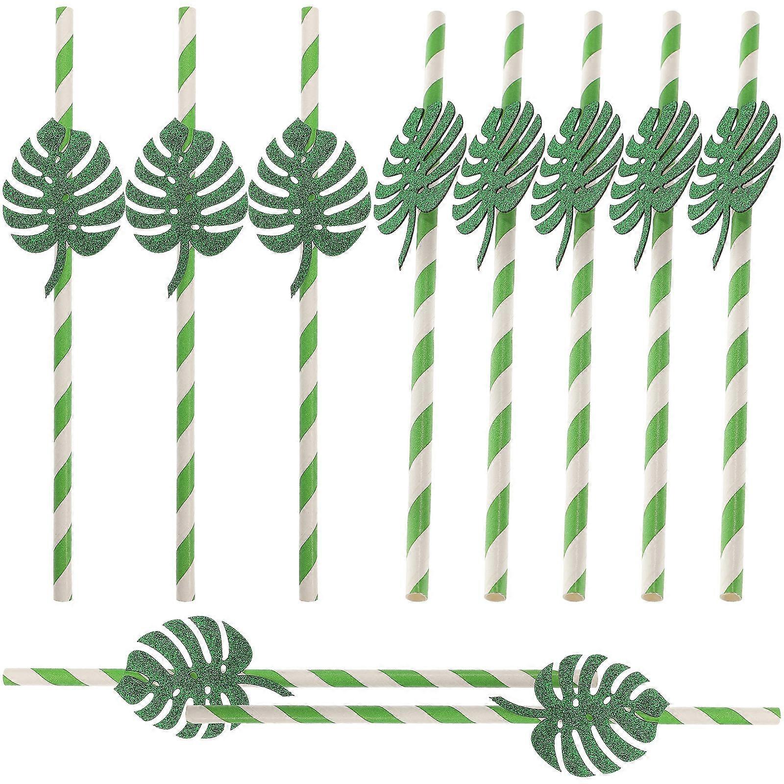 50 Pcs Glitter Paper Ideal For Wedding Birthday And Banquets Featuring Monstera Leaf Design And Cylindrical Shape