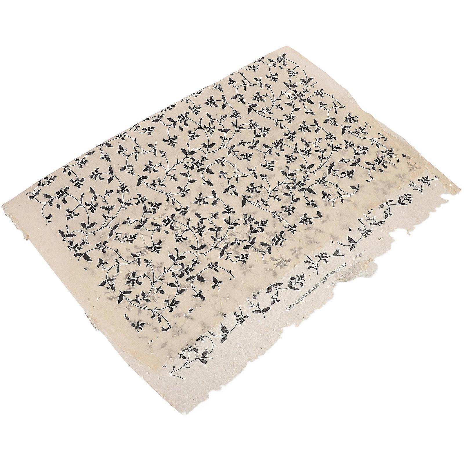 DIY Decor Ceramic Transfer Paper Sticker 4Pcs For Craft Making Black Rectangular Underglaze Technology