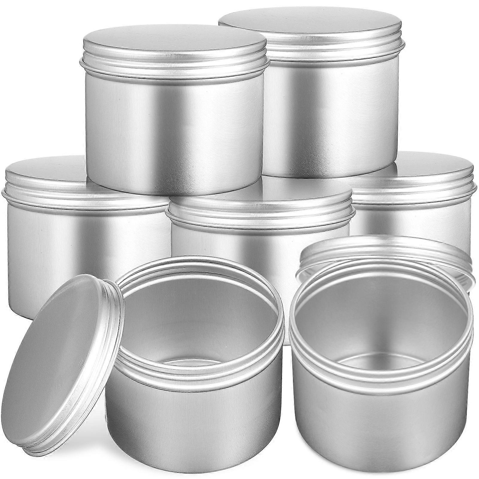 Tin Cans Empty Round Aluminum Screw Lids for Candle Making 80Pcs