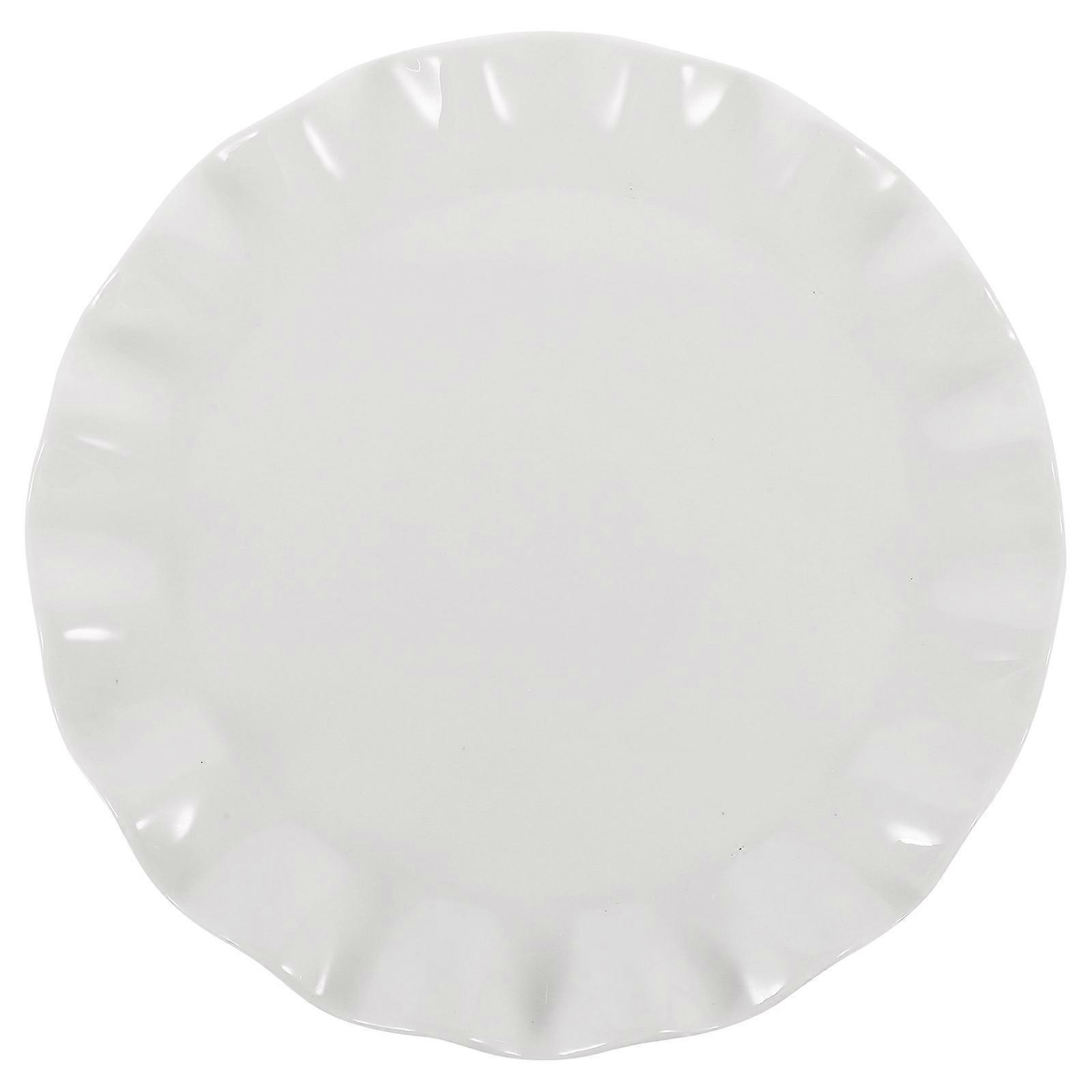 Dessert Tray Elegant Wave Shape For Party Use White Color 1Set