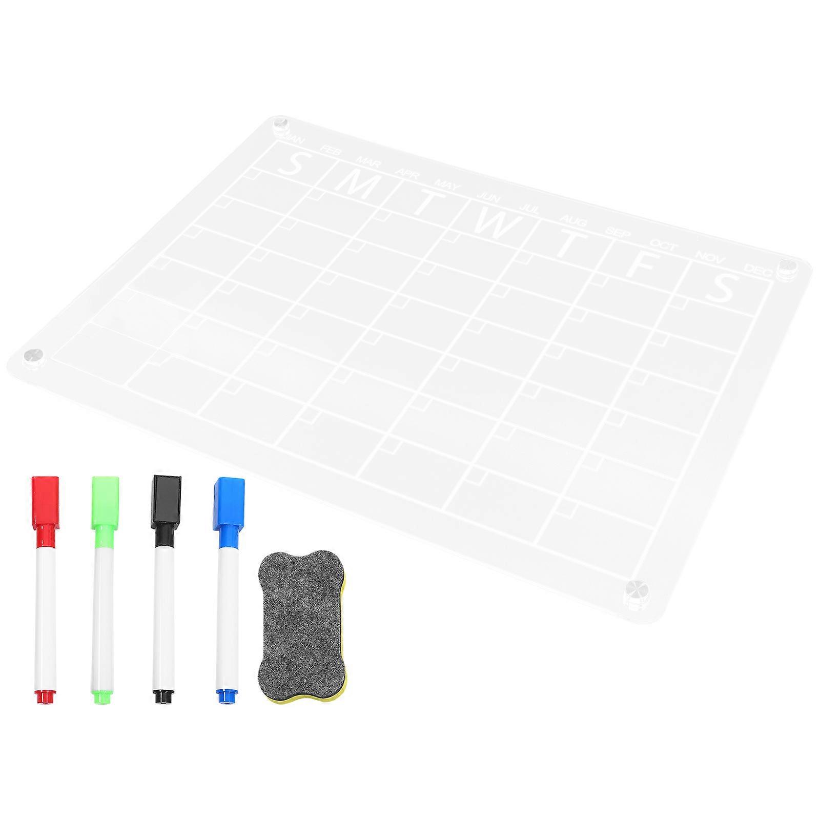 Transparent Acrylic Writing Board Memo Board for Office 4Sets White