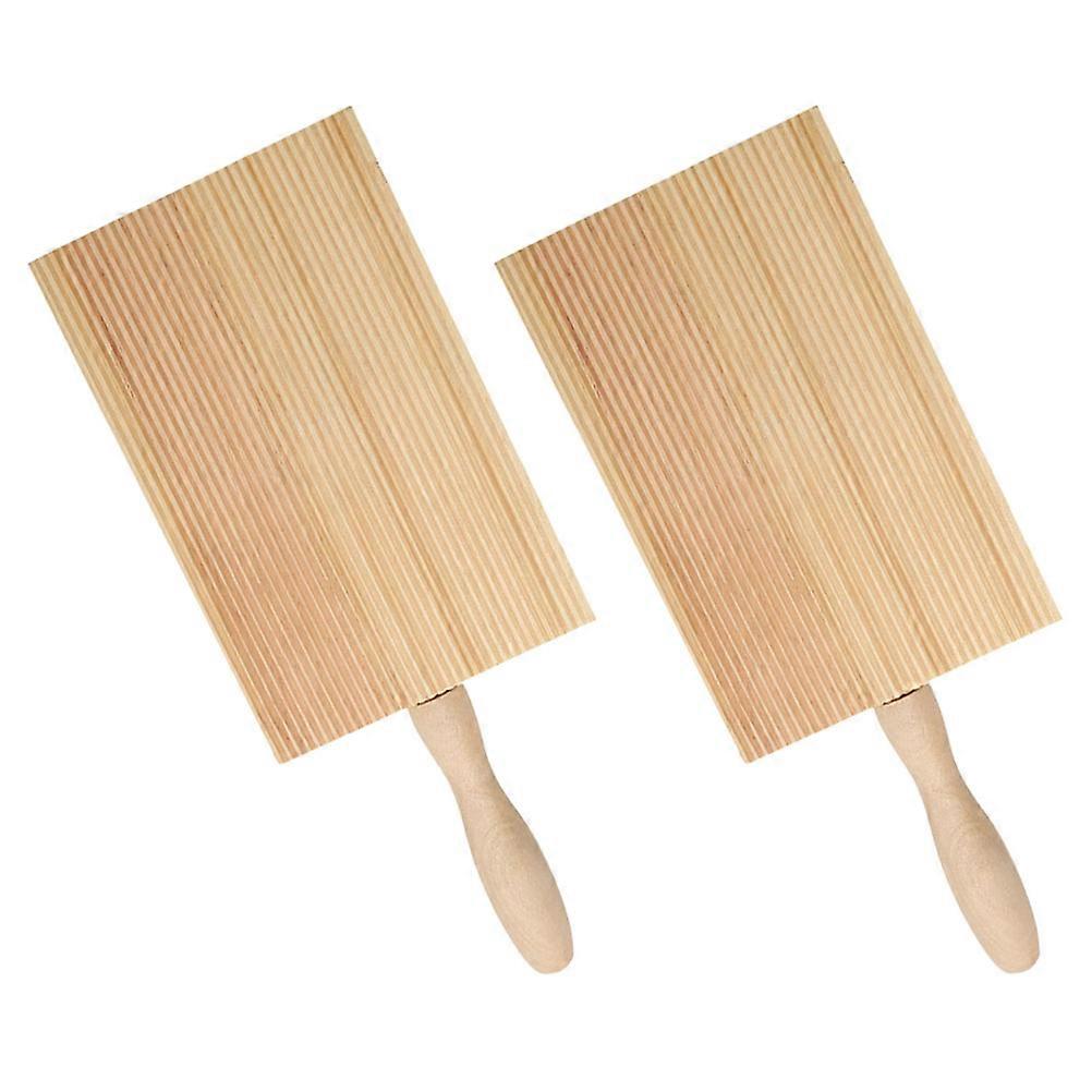 Wooden Pasta Making Tool Board for Kitchen Use 2Pcs