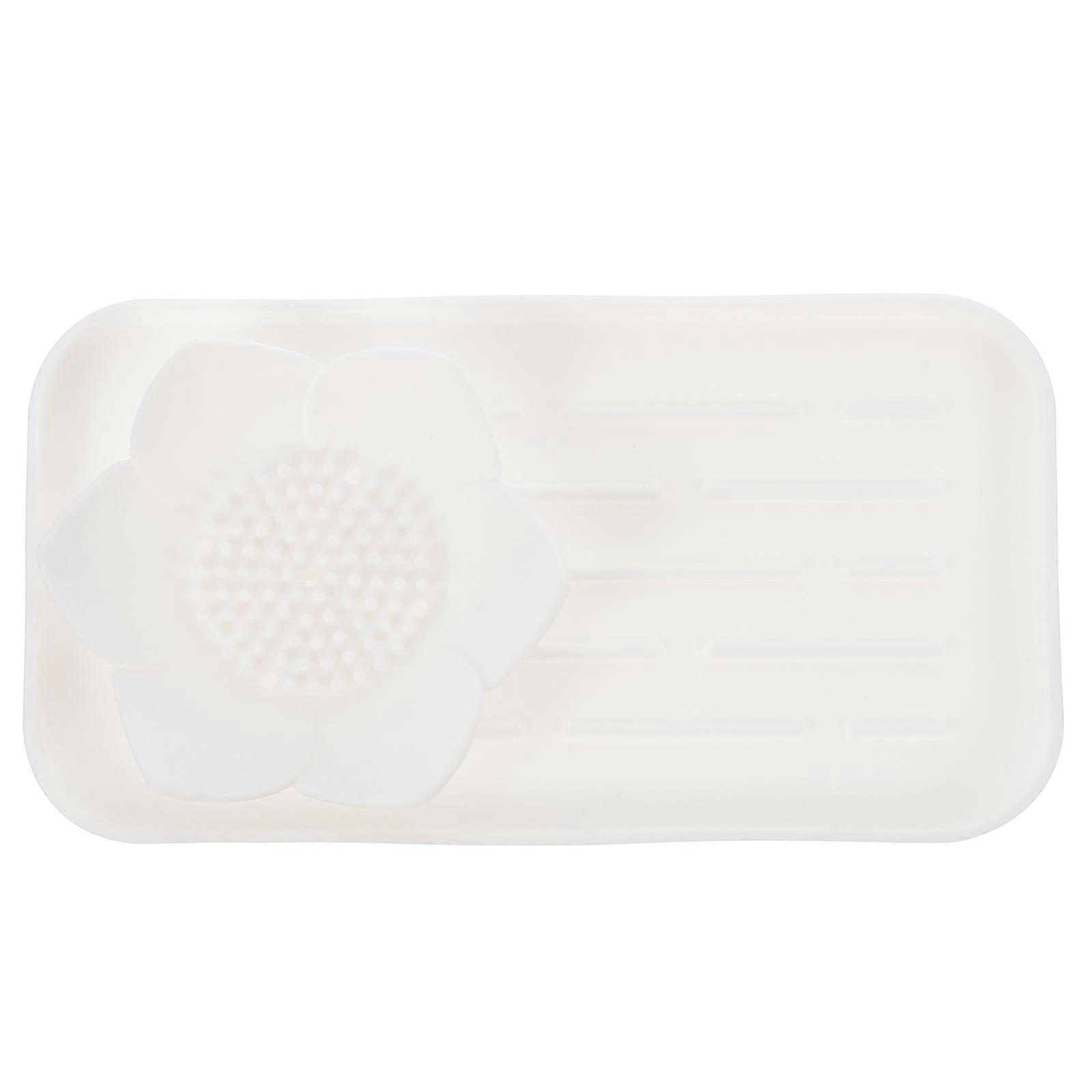 Soap Holder Silicone Soap Tray for Draining 3Sets Kitchen Home