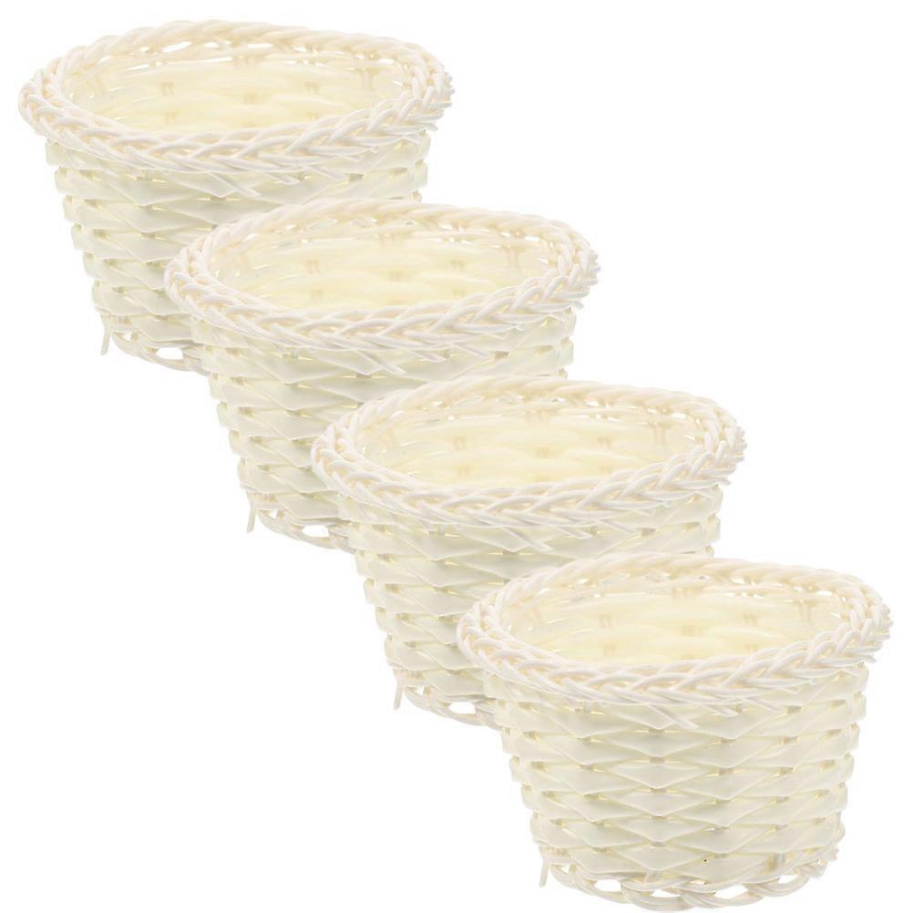 Tiny Flower Basket 12-Pcs Doll House Accessories Suitable For Craft Enthusiasts Rustic Style Miniature Storage Solutions