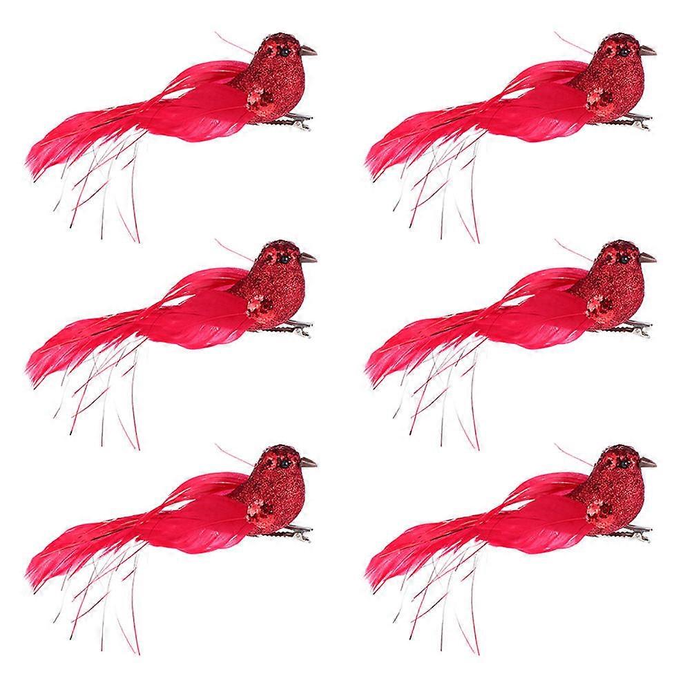 Simulation Bird Froth Bird Model for Decoration Clip-on 12Pcs