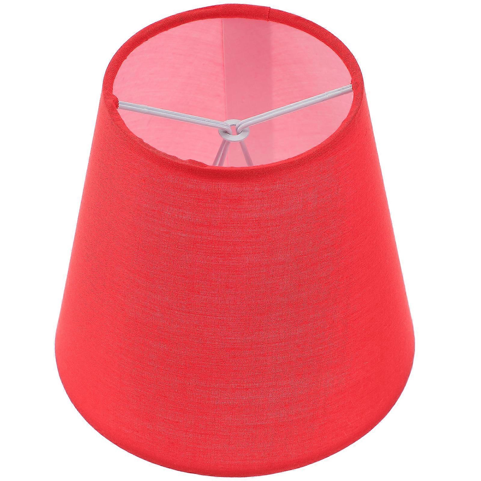 Lamp Shade Small Clip on Bulb for Lamp 3Pcs Red Table Light