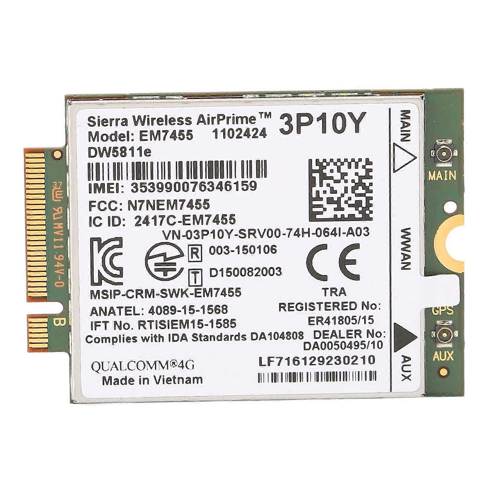 Wireless Module 4G LTE WWAN NGFF 300Mbps Maximum Download Speed Network Card for Dell Latitude