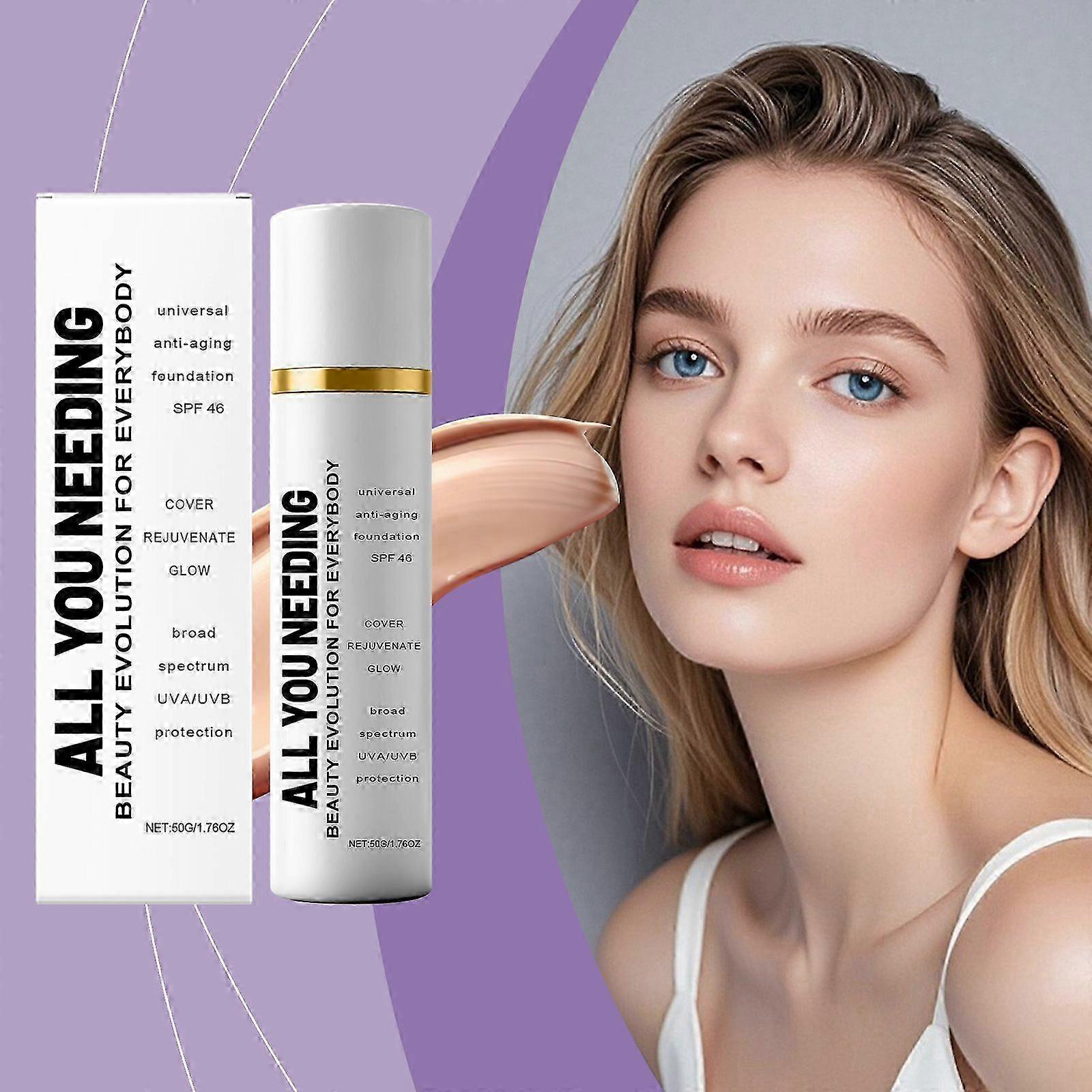 Age Defying Foundation Moisturizing Cream with Anti-Aging Color Missing Age Defying Foundation Makeup Lightweight Coverage Waterproof and Durable Univ