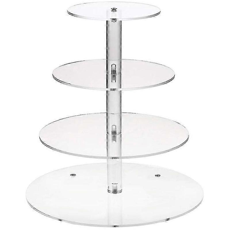 Minglan Trasparente Rotondo Acrilico 3/4 Tier Torta Titolare Partito Cupcake Display Stand Rack