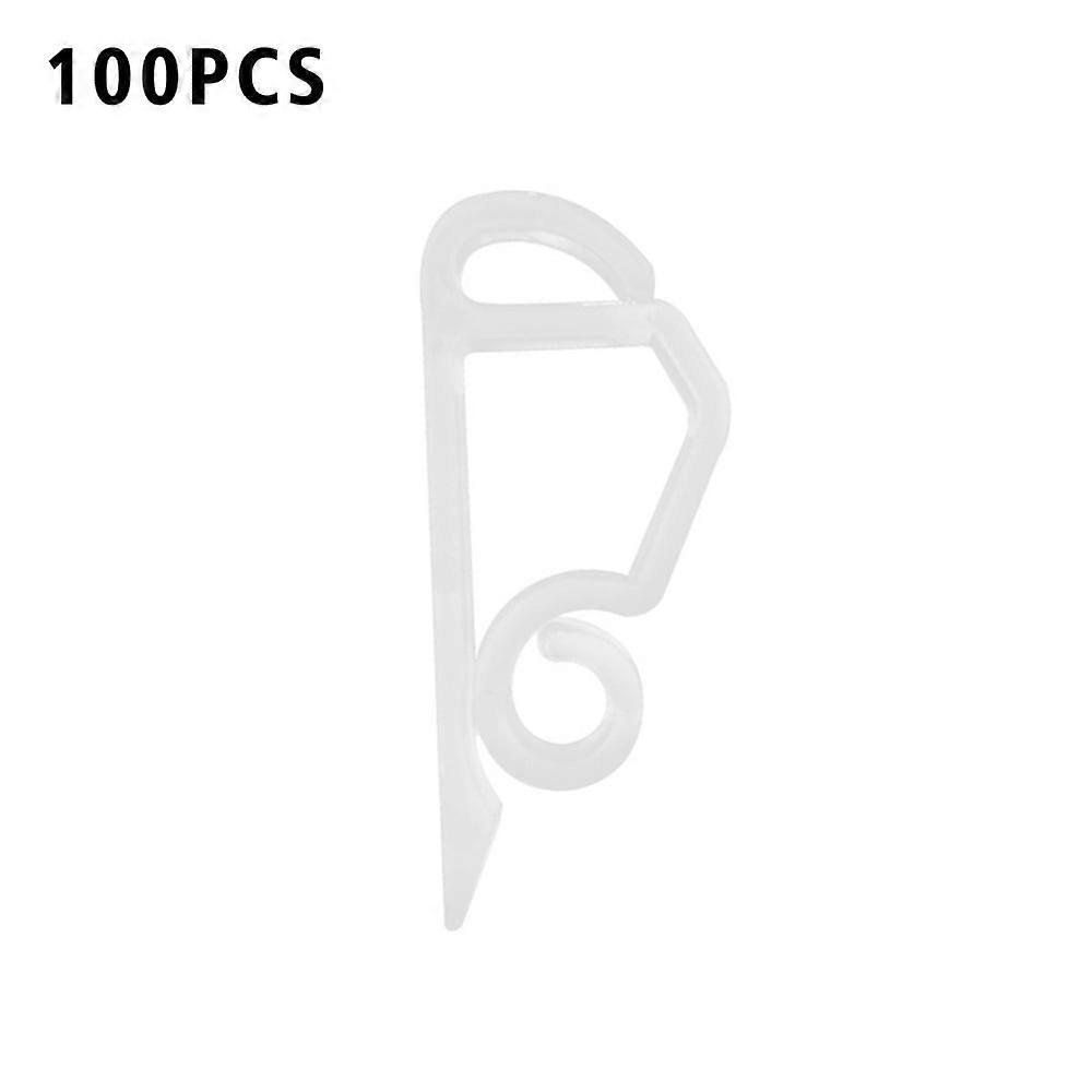 JUNWELL 100 Pieces Light Hooks Plastic S Shape Light Hangers Christmas Tree Lights Gift Hook Free Punching Lamp Hooks for Festival