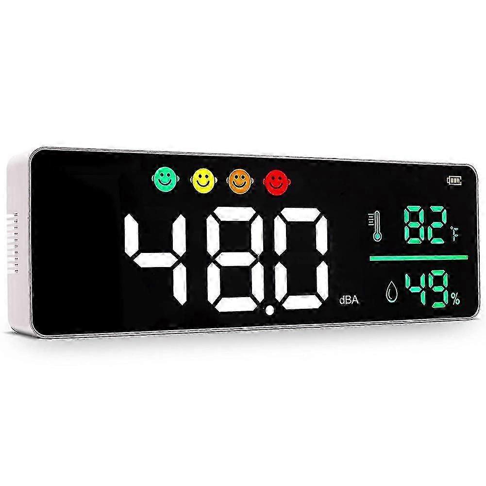 3-In-1 Decibel Meter Sound Level Reader+Humidity & Temperature, Classroom Noise Meter, Decibel Reader Noise Decibel Meter