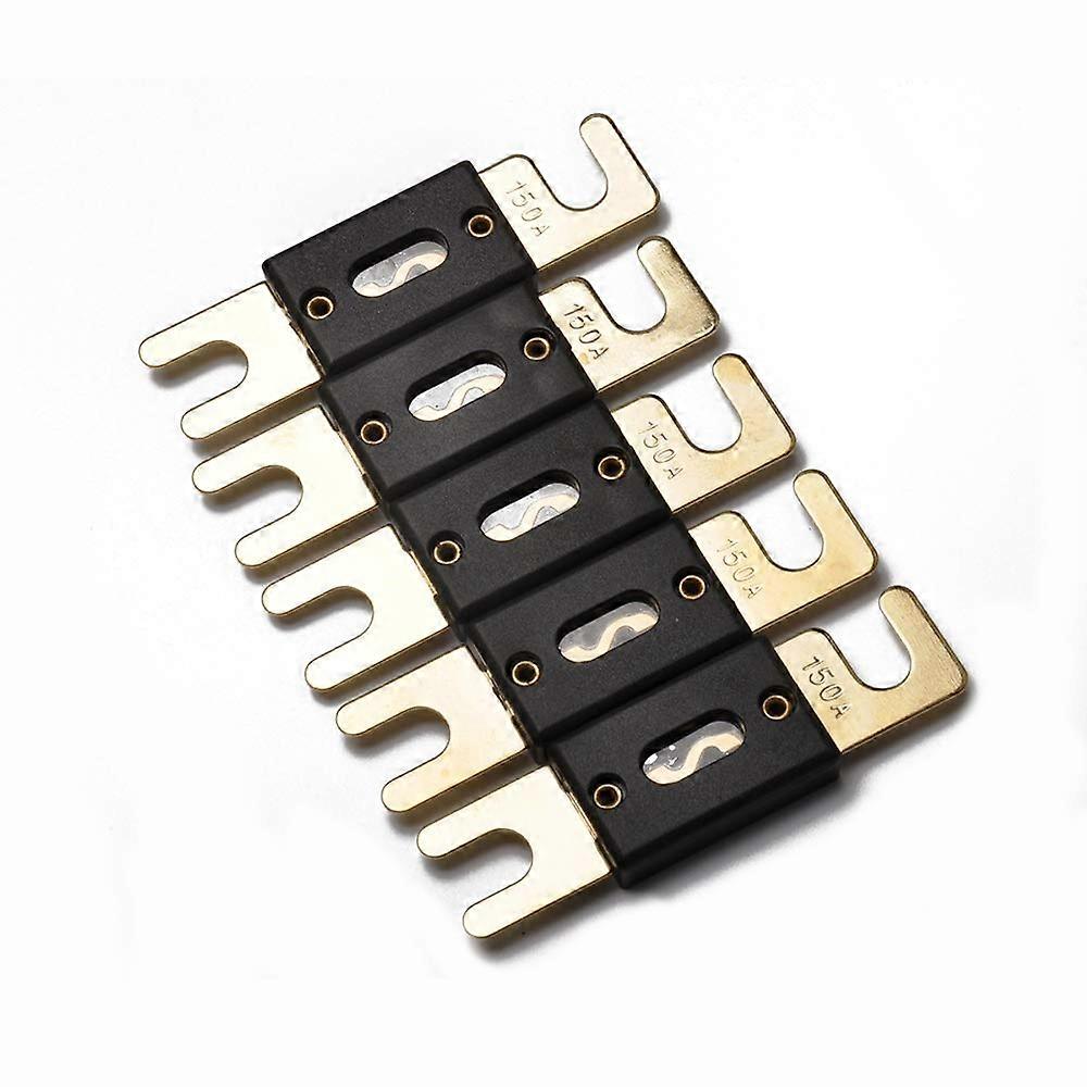150A Gold Plated ANL Fuses for Car Audio/Video Circuit Protection - 5 Pack High-Performance Replacement Fuses