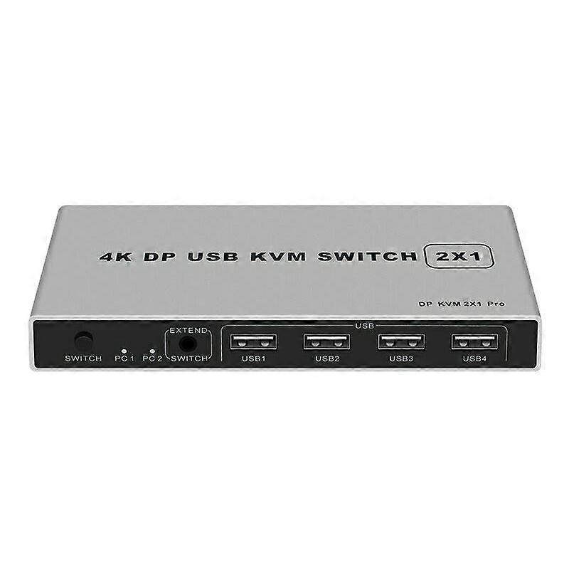 4K 60HZ DP USB KVM Switch 2-in-1 Computer Sharing Device